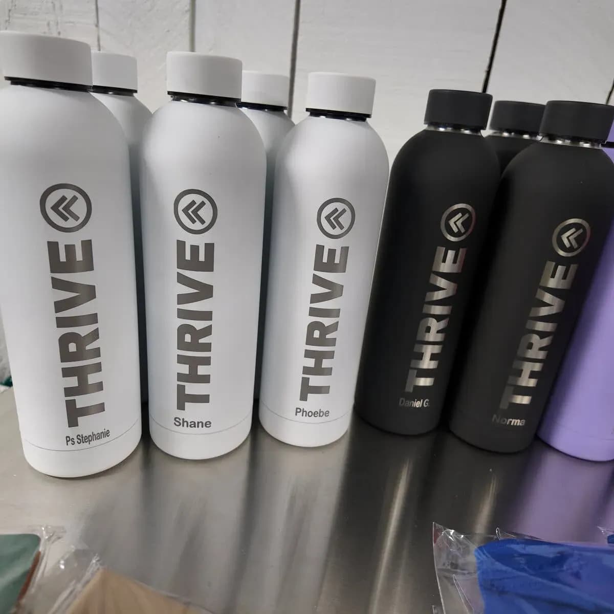 Laser-engraved custom tumblers by Print Habit in Coatesville, PA