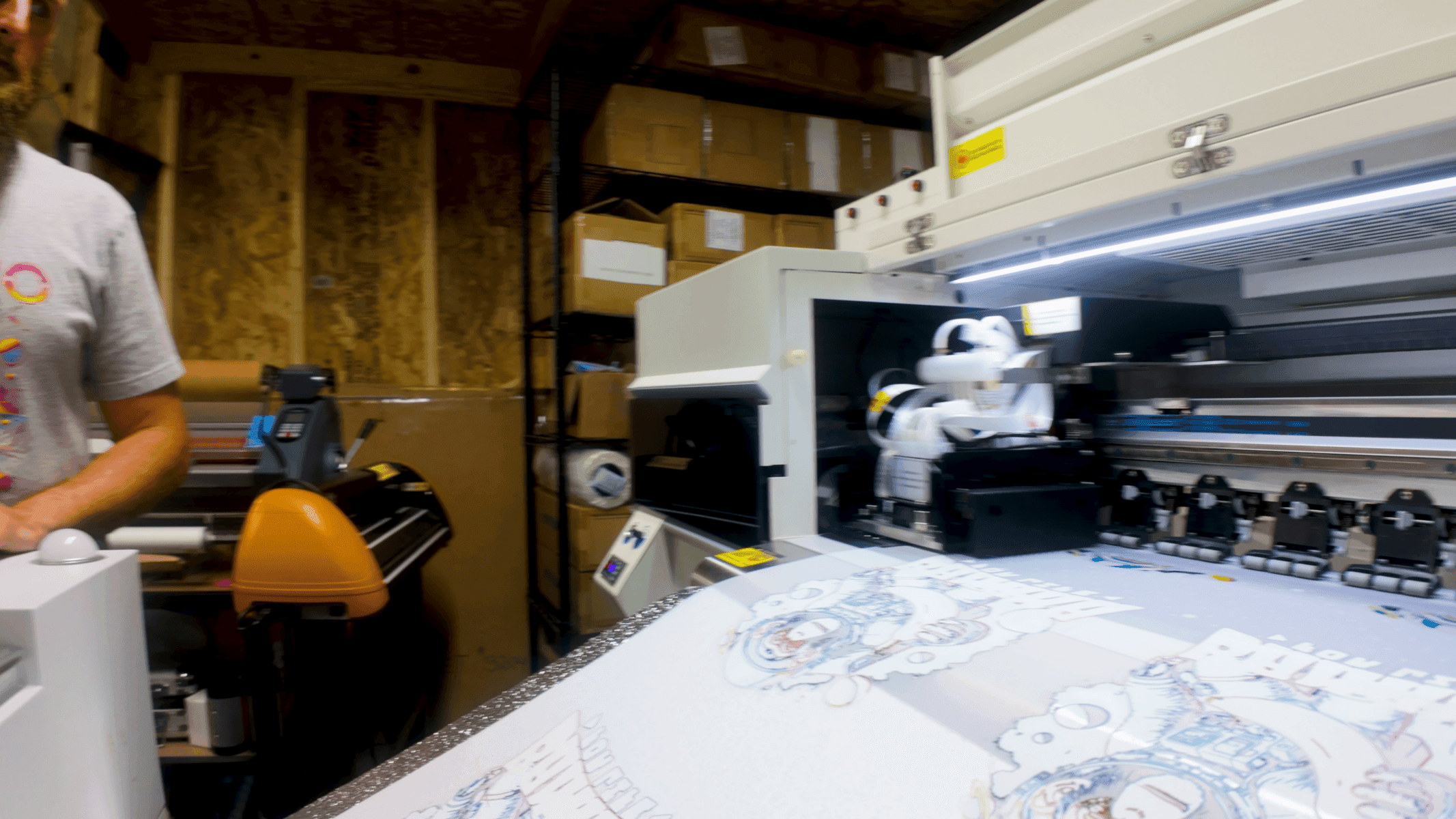 dtf prints on one of our dtf printers