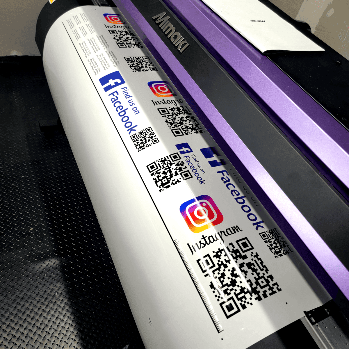 wide format printing qr coded