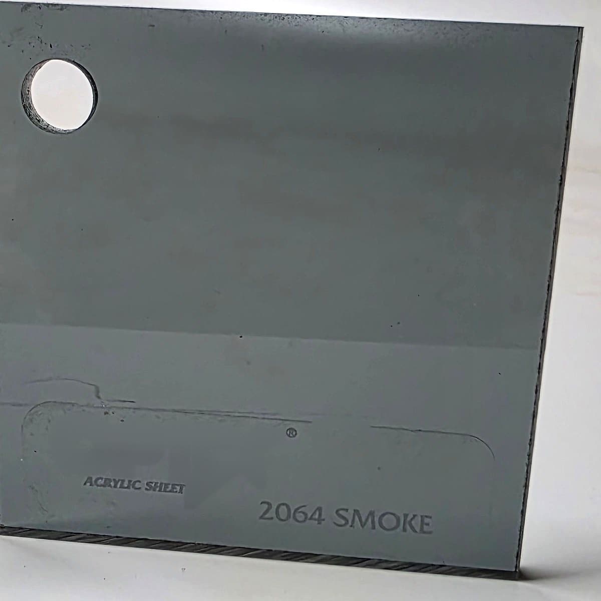 Optix 2064 smoke grey acrylic sample