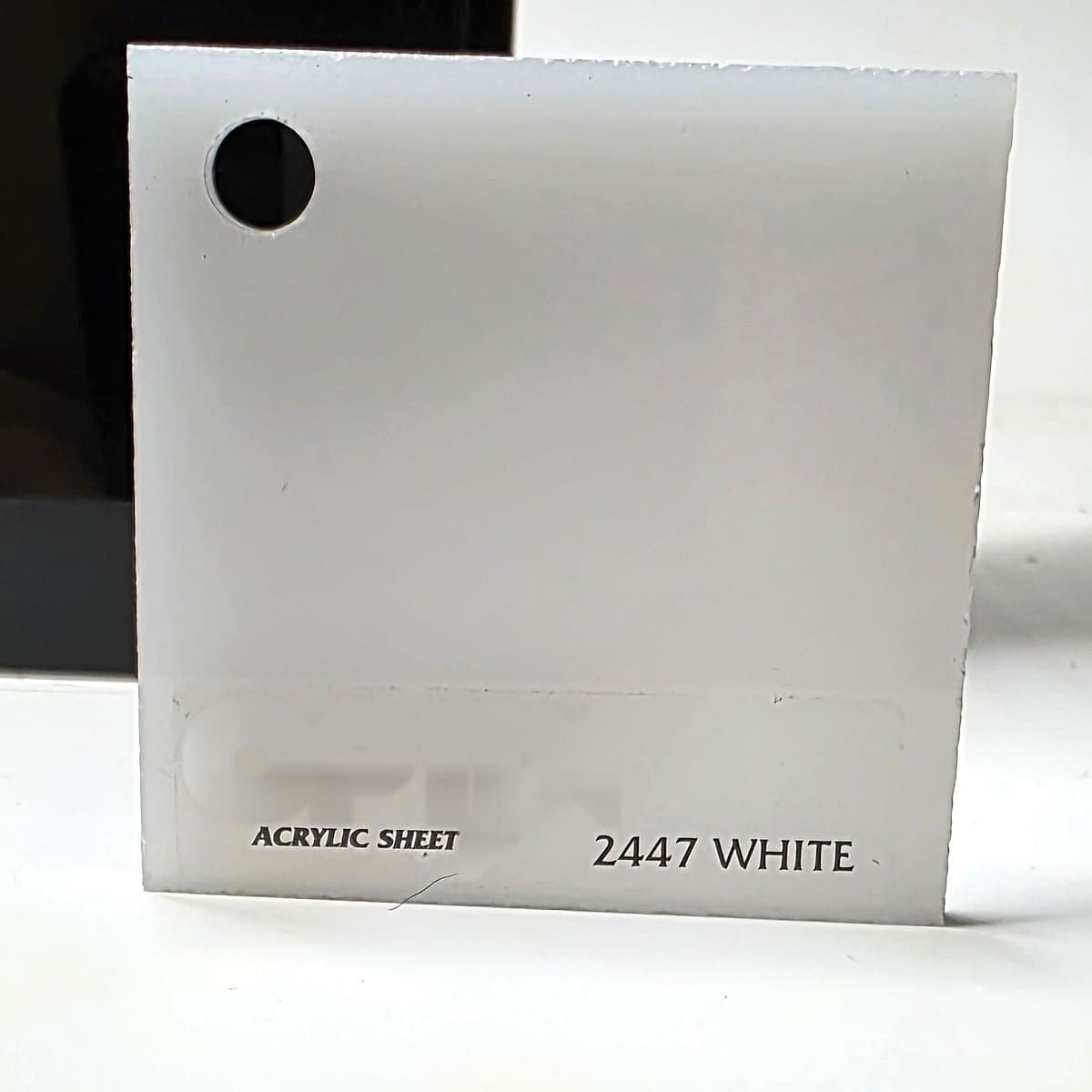 Optix 2447 translucent white backlit acrylic sample