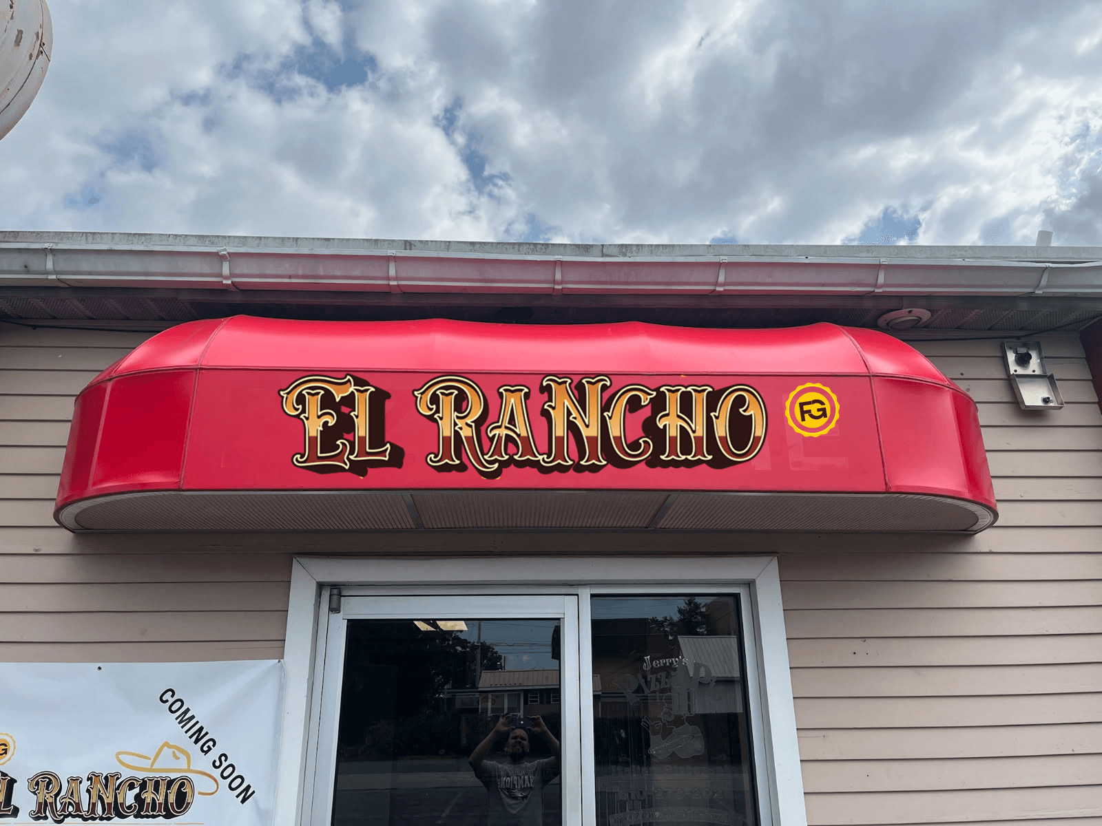 Custom illuminated El Rancho Mexican Restaurant storefront sign in Honey Brook, PA by Print Habit