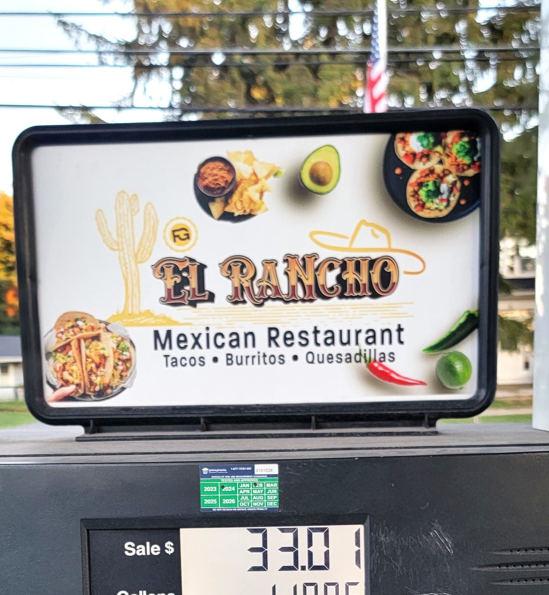 Custom UV-printed acrylic sign for El Rancho Mexican Restaurant by Print Habit, Coatesville PA
