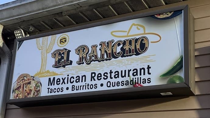 Backlit UV-printed lightbox sign for El Rancho Mexican Restaurant by Print Habit
