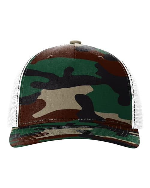 Green Camo/ White