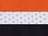 Orange/ White/ Black