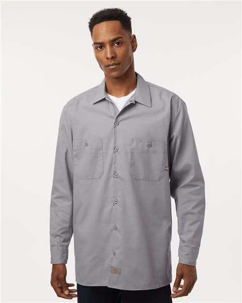 Men's Tall Industrial Long Sleeve Work Shirt