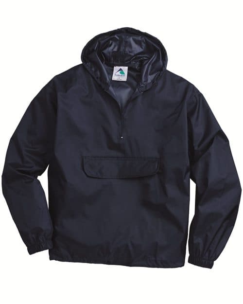 Unisex Packable Half-Zip Hooded Pullover Jacket