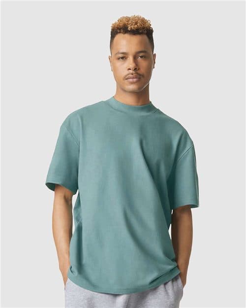 Unisex Pique Mockneck Tee