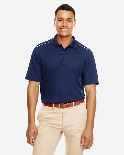 Men's Radiant Performance Piqué Polo with Reflective Piping