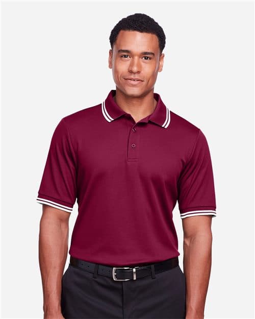 Men's CrownLux Performance® Plaited Tipped Polo