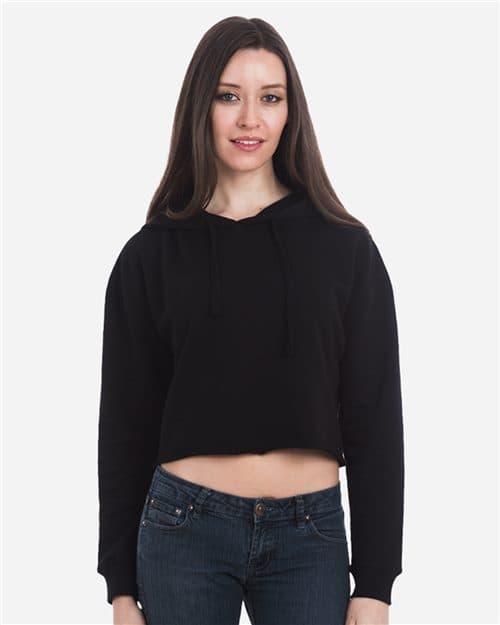 Women's Cropped Fleece Hooded Sweatshirt