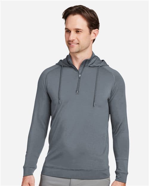 Unisex Vandyke Quarter-Zip Hooded Pullover