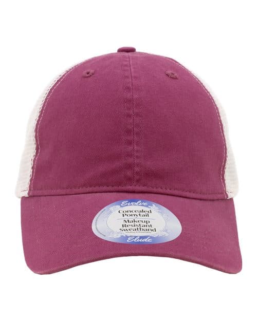 Women's Peached Twill Mesh Back Cap