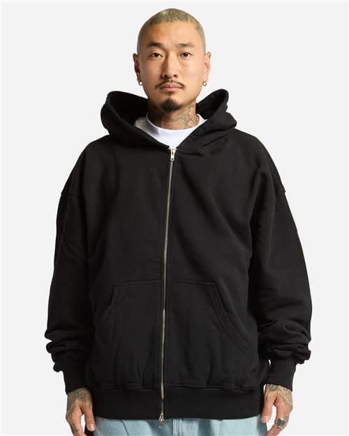 Unisex Max Heavy Garment-Dyed Full-Zip Hooded Sweatshirt