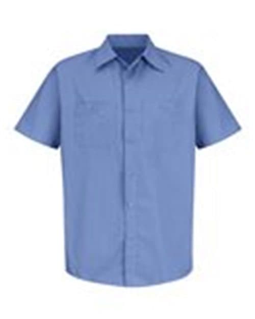 Men's Industrial Stripe Short Sleeve Work Shirt