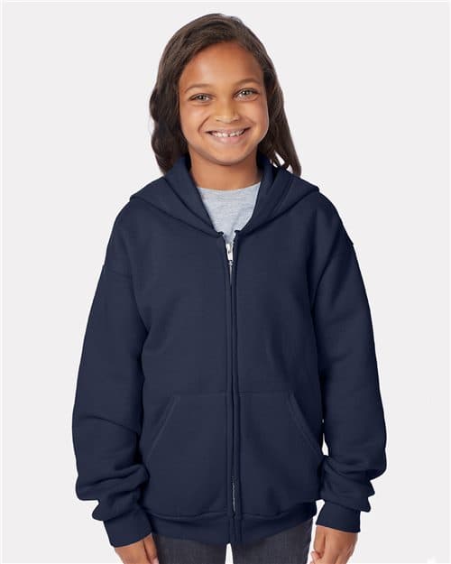 Youth EcoSmart® Full-Zip Hooded Sweatshirt