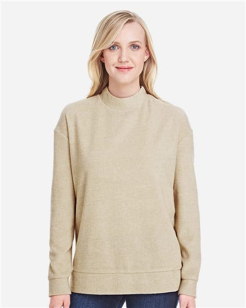 Women's Weekend Terry Mock Neck Pullover