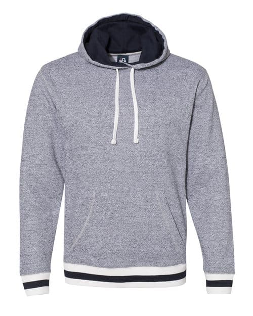 Unisex Peppered Fleece Lapover Hooded Sweatshirt