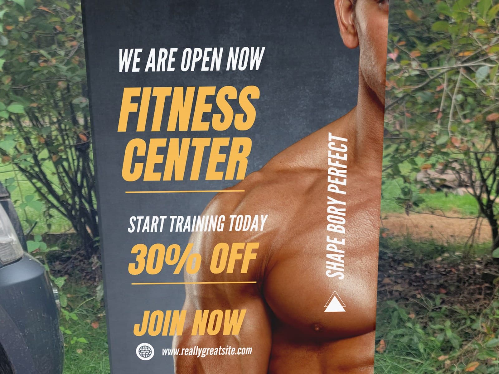 Full-color X-banner stand printed by Print Habit