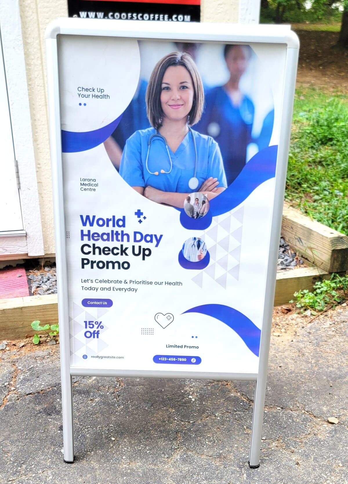 sandwich board sign