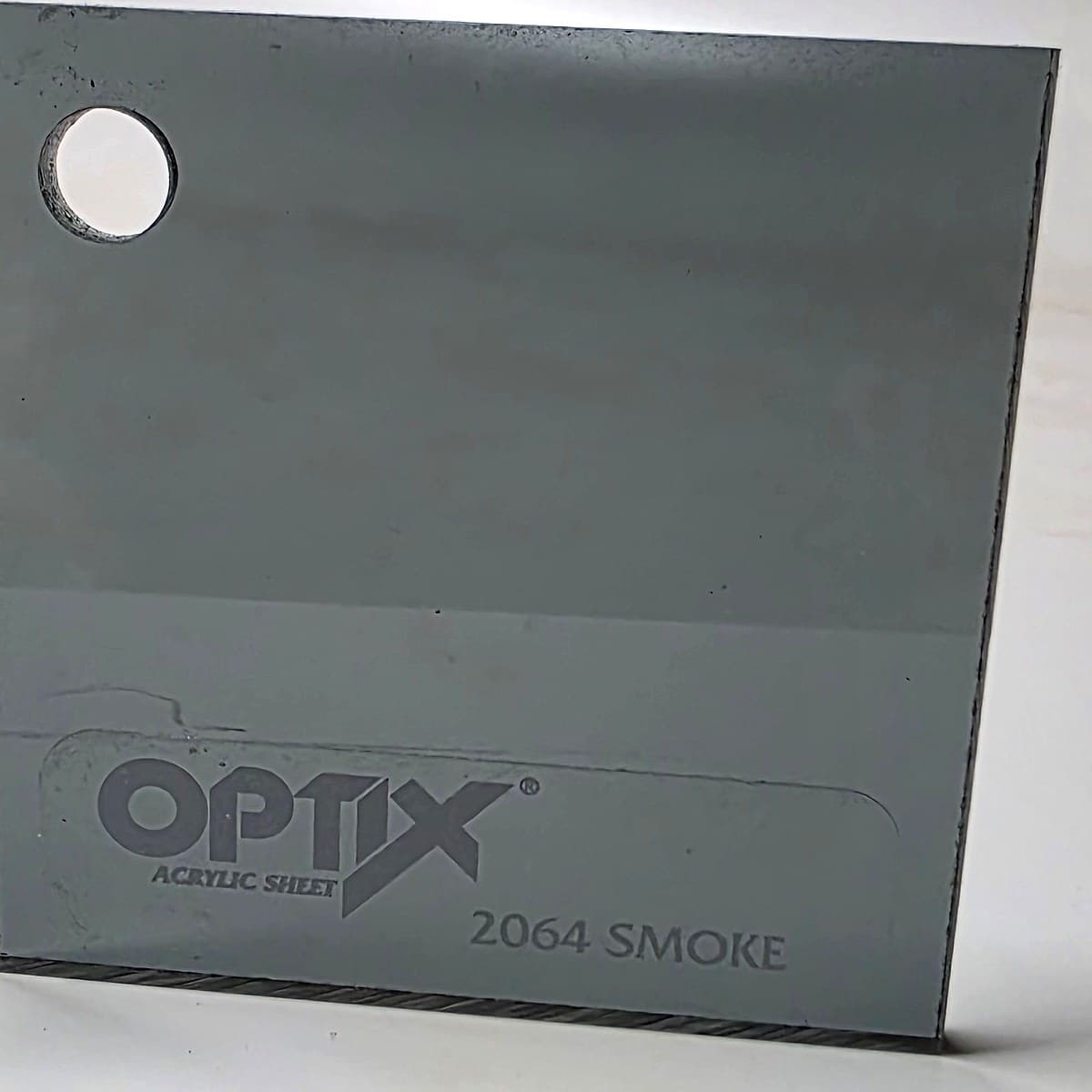 Optix 2064 smoke grey acrylic sample