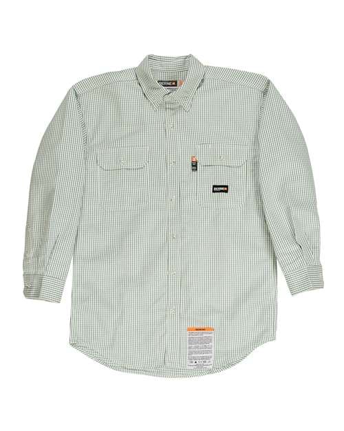Men's Flame-Resistant Down Plaid Work Shirt