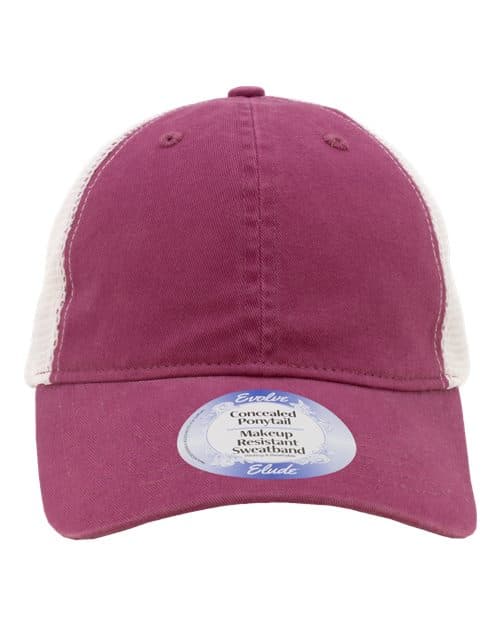 Women's Peached Twill Mesh Back Cap