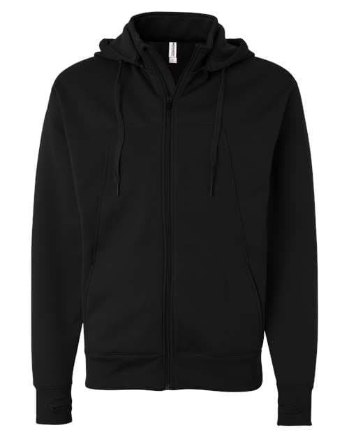 Unisex Poly-Tech Full-Zip Hooded Sweatshirt