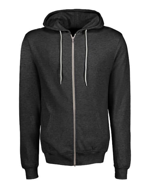Unisex Retro Heather Full-Zip Hooded Sweatshirt