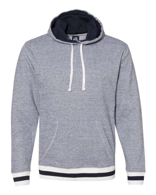 Unisex Peppered Fleece Lapover Hooded Sweatshirt