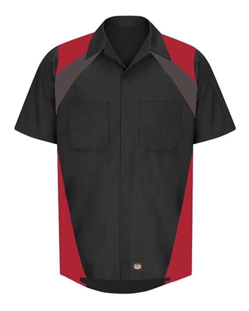 Men's Tri-Color Short Sleeve Shop Shirt