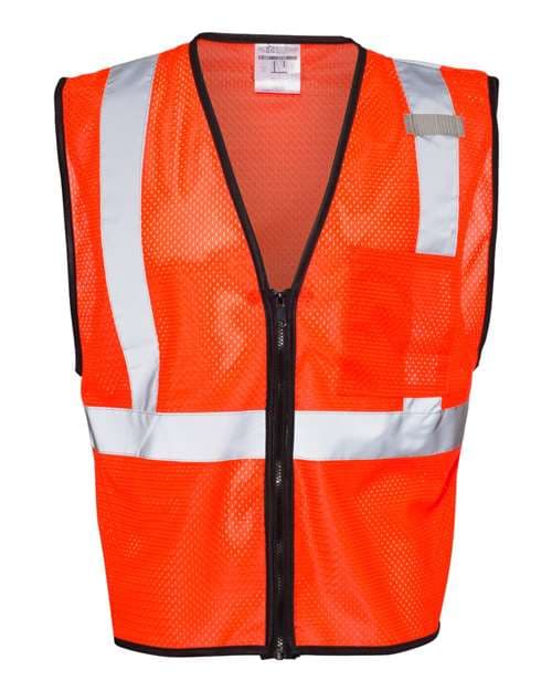 Unisex Single Pocket Zipper Mesh Class 2 Vest