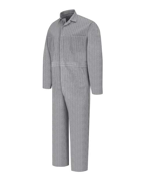 Men's Extended Sizes Button-Front Cotton Coveral
