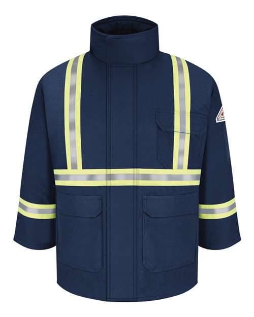 Men's Long Deluxe Parka With Reflective Trim - EXCEL FR® ComforTouch