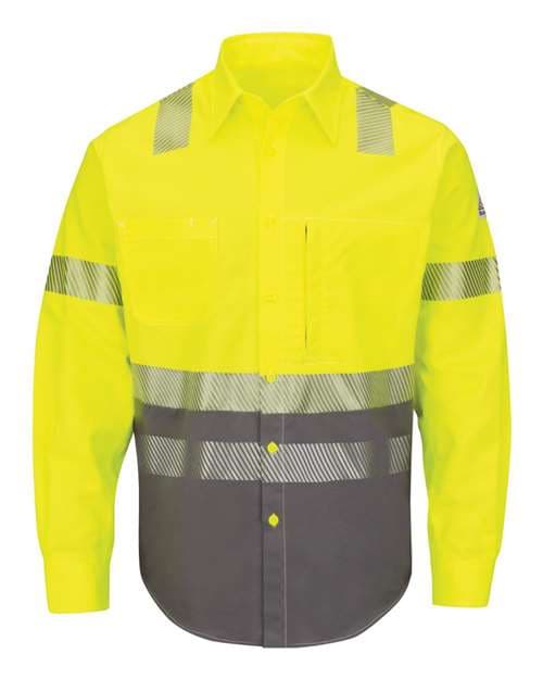Men's Tall Hi-Visibility Color Block Uniform Shirt - EXCEL FR® ComforTouch® - 7 oz.