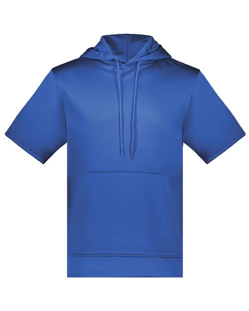 Unisex Fleece Short Sleeve Hooded Pullover