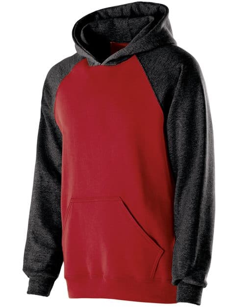 Youth Cotton/Poly Fleece Banner Hooded Sweatshirt