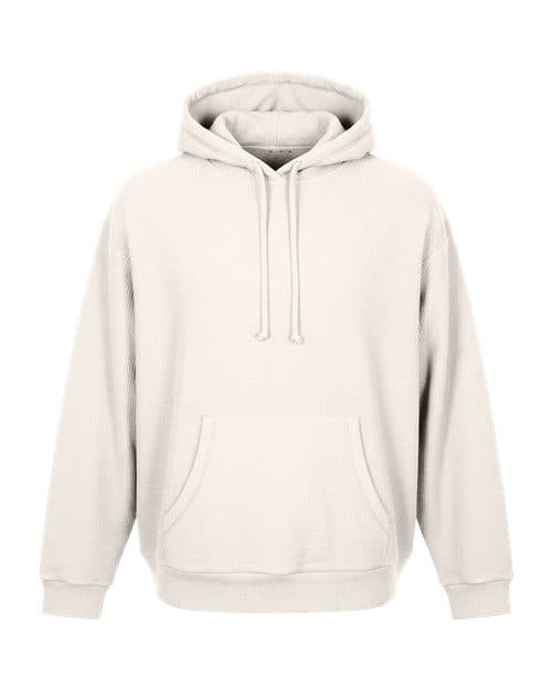 Unisex Corded Pullover Hooded Sweatshirt