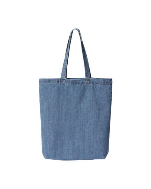 Cotton Denim Gusseted Tote Bag