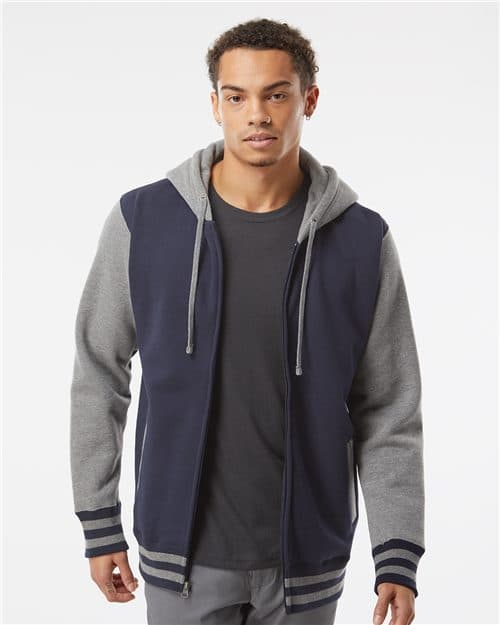 Unisex Heavyweight Varsity Full-Zip Hooded Sweatshirt