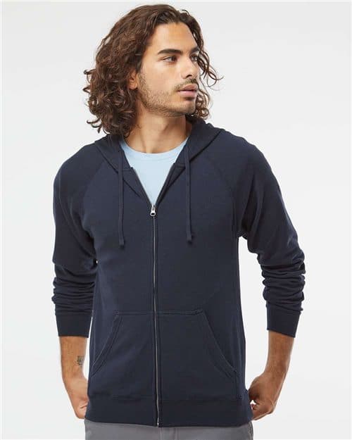 Unisex Special Blend Raglan Full-Zip Hooded Sweatshirt