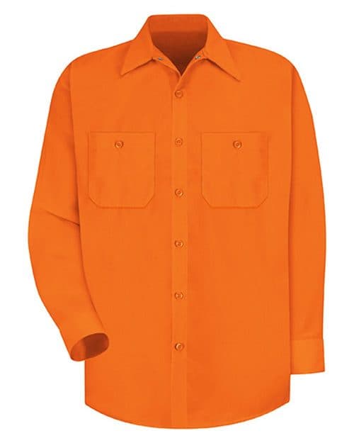 Men's Tall Enhanced Visibility Long Sleeve Work Shirt