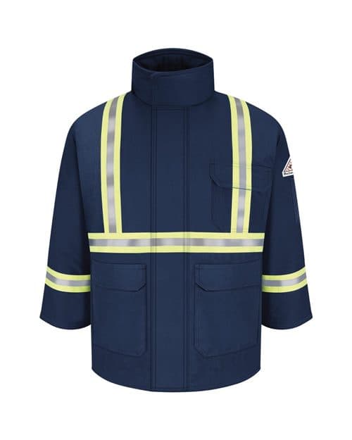 Men's Long Deluxe Parka With Reflective Trim - EXCEL FR® ComforTouch