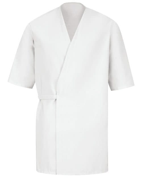 Men's Collarless Poplin Butcher Wrap