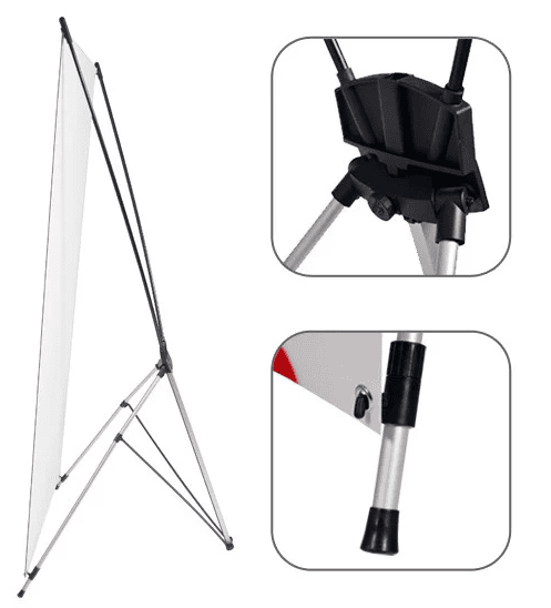 32" x 72" Medium X Banner Stand. With Custom Banner. Lightweight & Durable. - Image 2