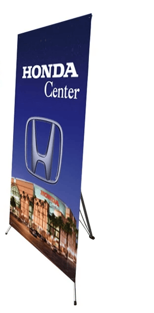 Lightweight and durable medium X banner stand for events and trade shows