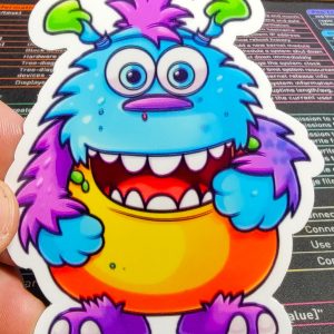 image of a custom laminated sticker