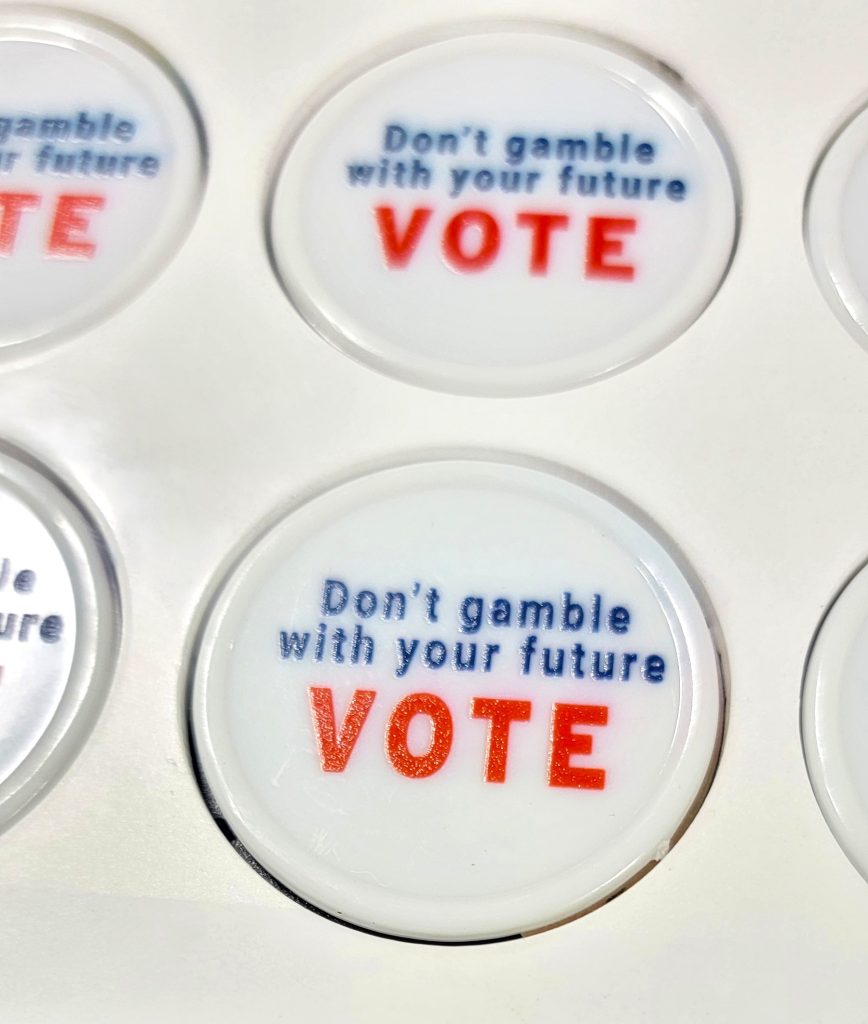 Image of custom UV printed poker chips