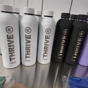 photograph of laser engraved custom tumblers